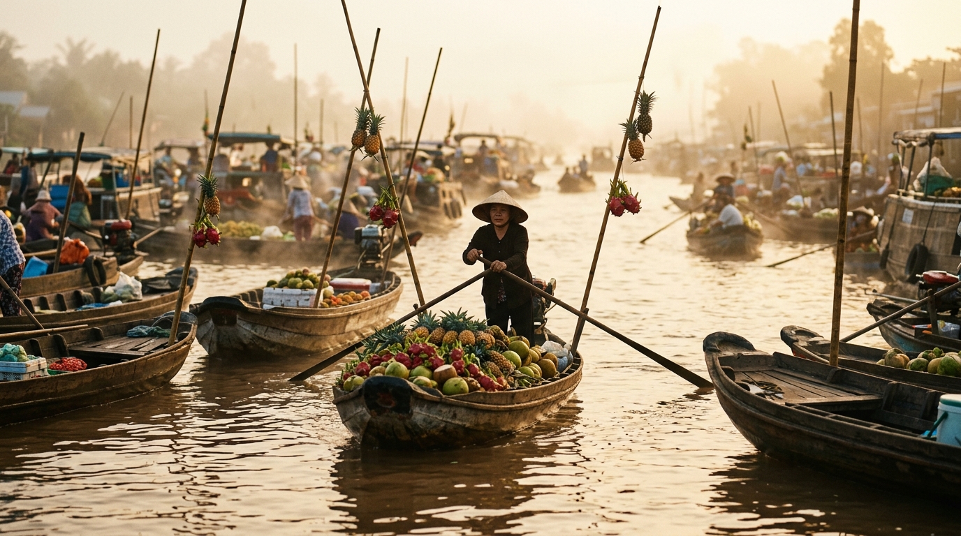 Mekong Delta Tour: Floating Markets and River Life